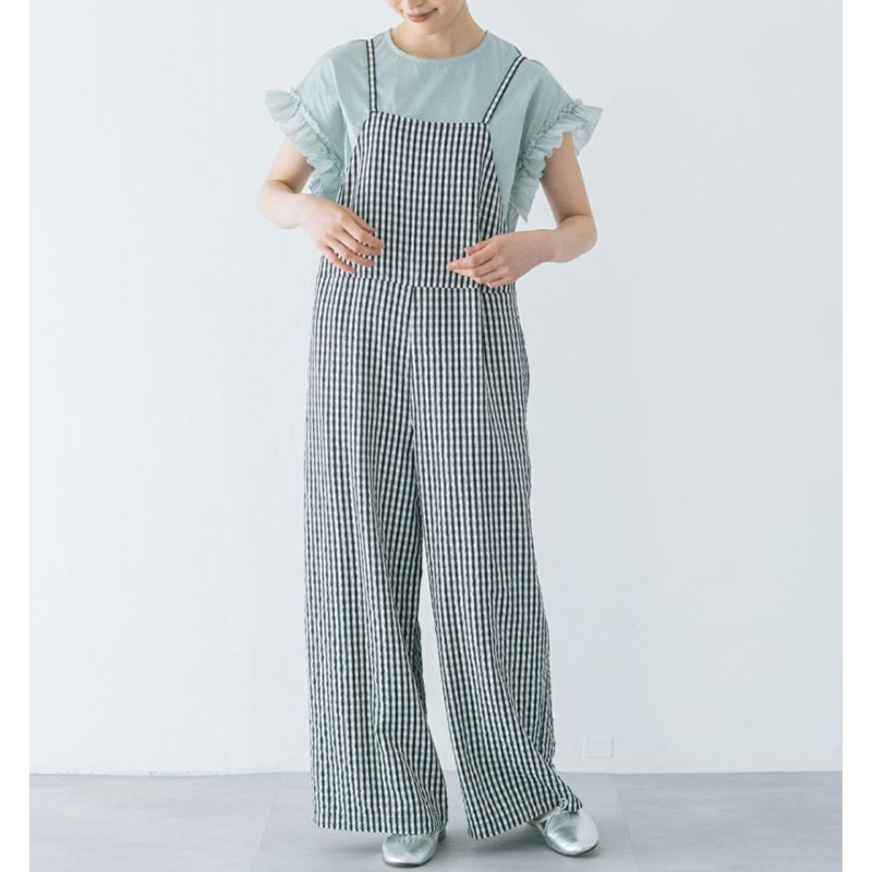 PONT DE CHALONS  イージーサロペット /チェック93